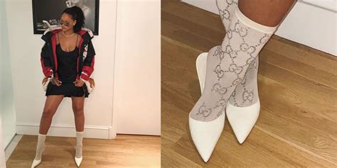 gucci socks rihanna|Rihanna wears Gucci’s $1,340 Crystal Socks .